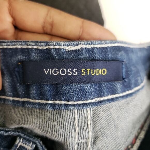 Vigoss Studio Women's Distressed Boot Cut Jeans Size 27 - Picture 4 of 5